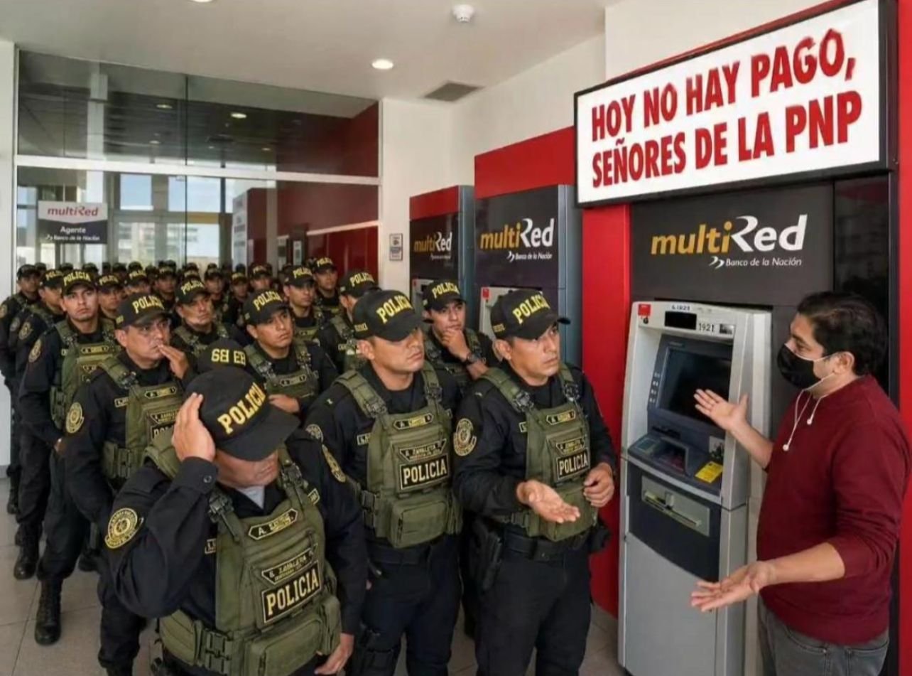 No pagaron sueldo de la PNP 22ABRIL2026 - Imagen comica