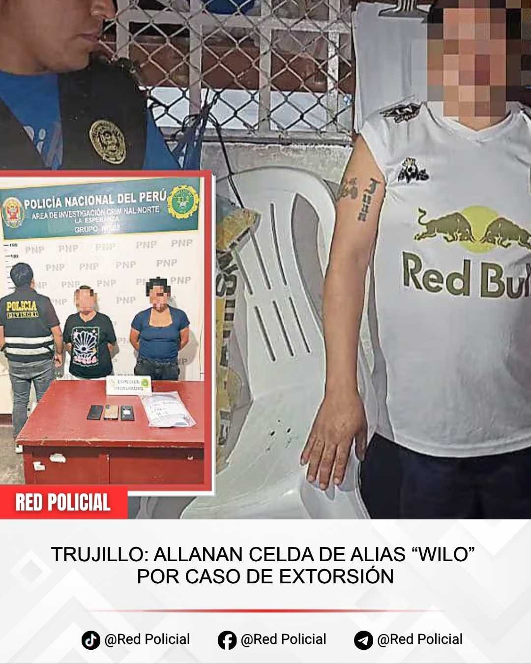 Imagen: Trujillo: Allanan celda de alias Wilo por caso de extorsión 