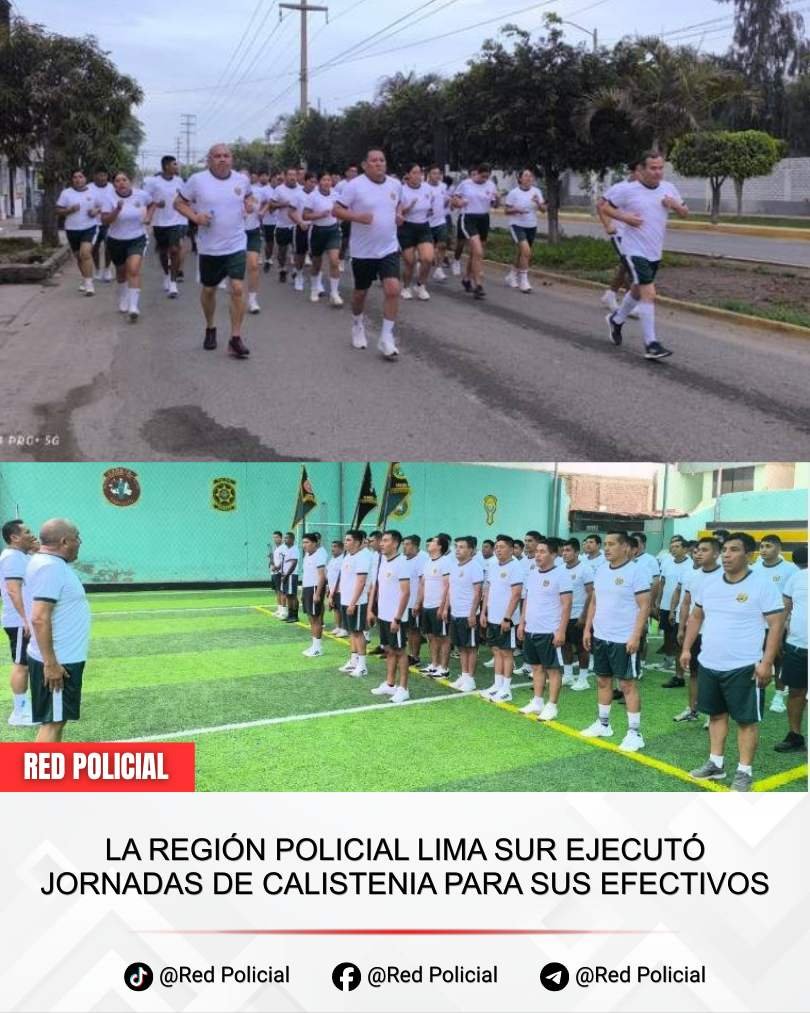 Imagen: La Región Policial Lima Sur ejecutó jornadas de calistenia para sus efectivos 