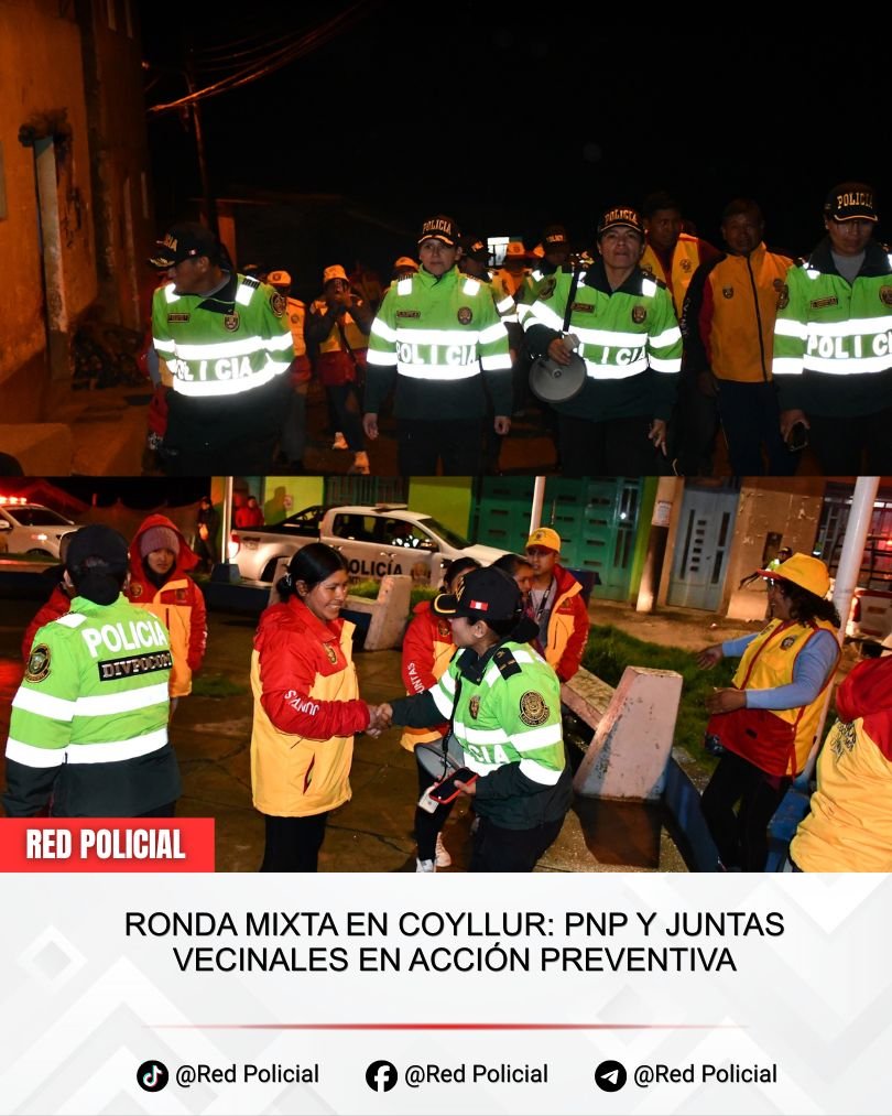 Imagen: Ronda Mixta en Coyllur: PNP y Juntas Vecinales en Acción Preventiva 
