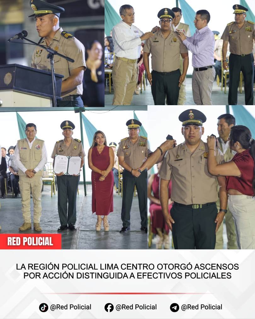 Imagen: La Región Policial Lima Centro otorgó ascensos por acción distinguida 