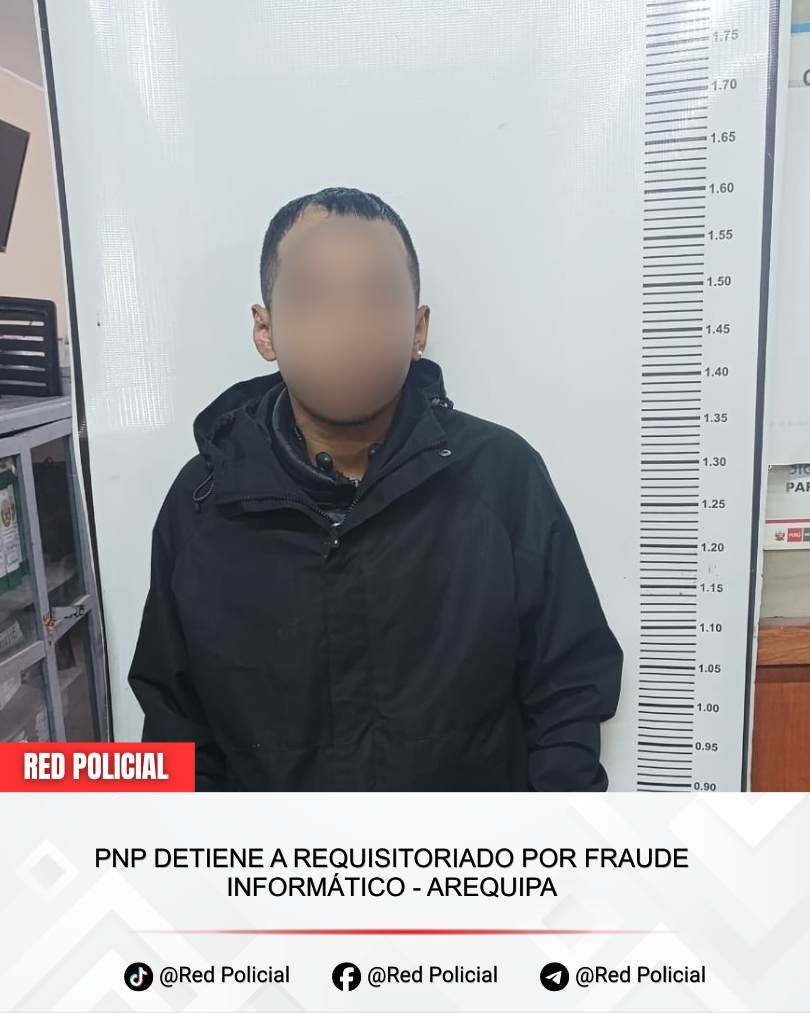 Imagen: PNP Miraflores detiene a requisitoriado por fraude informático - Arequipa 