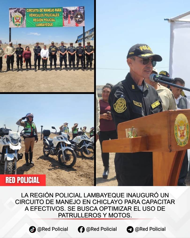 Imagen: PNP inaugura circuito de manejo en Chiclayo para reforzar patrullaje 