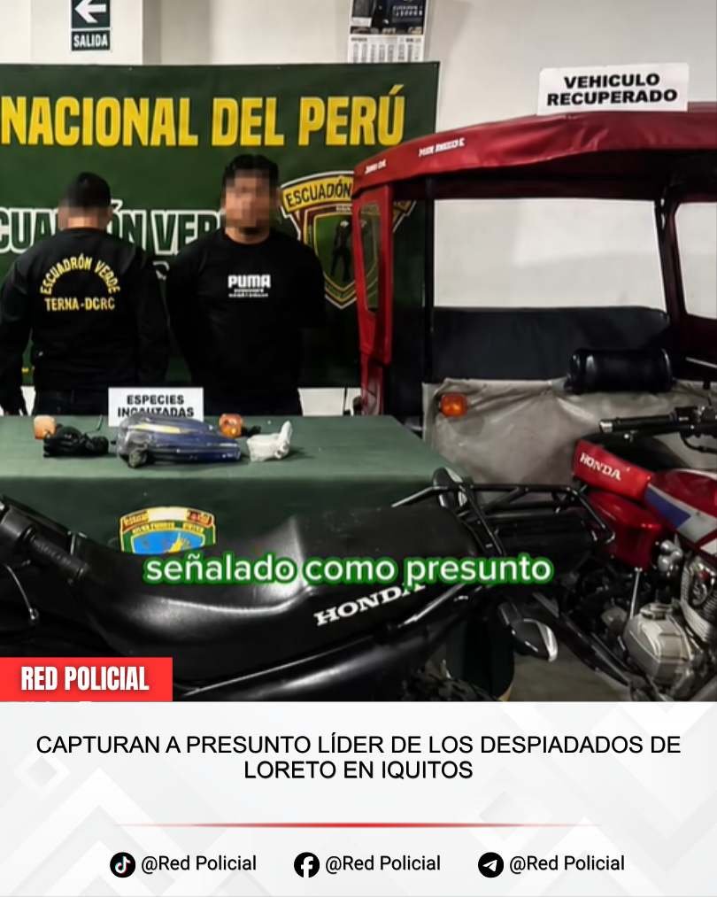 Imagen: Capturan a presunto líder de Los Despiadados de Loreto en Iquitos 