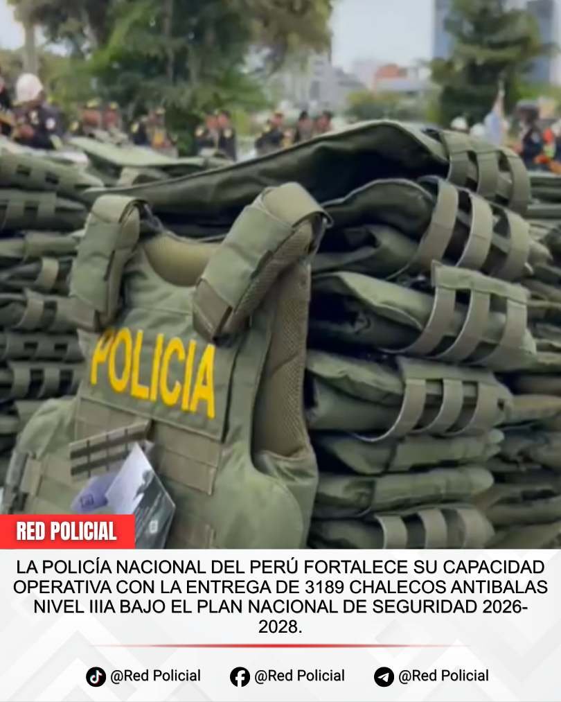 Imagen: PNP entrega 3189 chalecos antibalas para fortalecer seguridad 