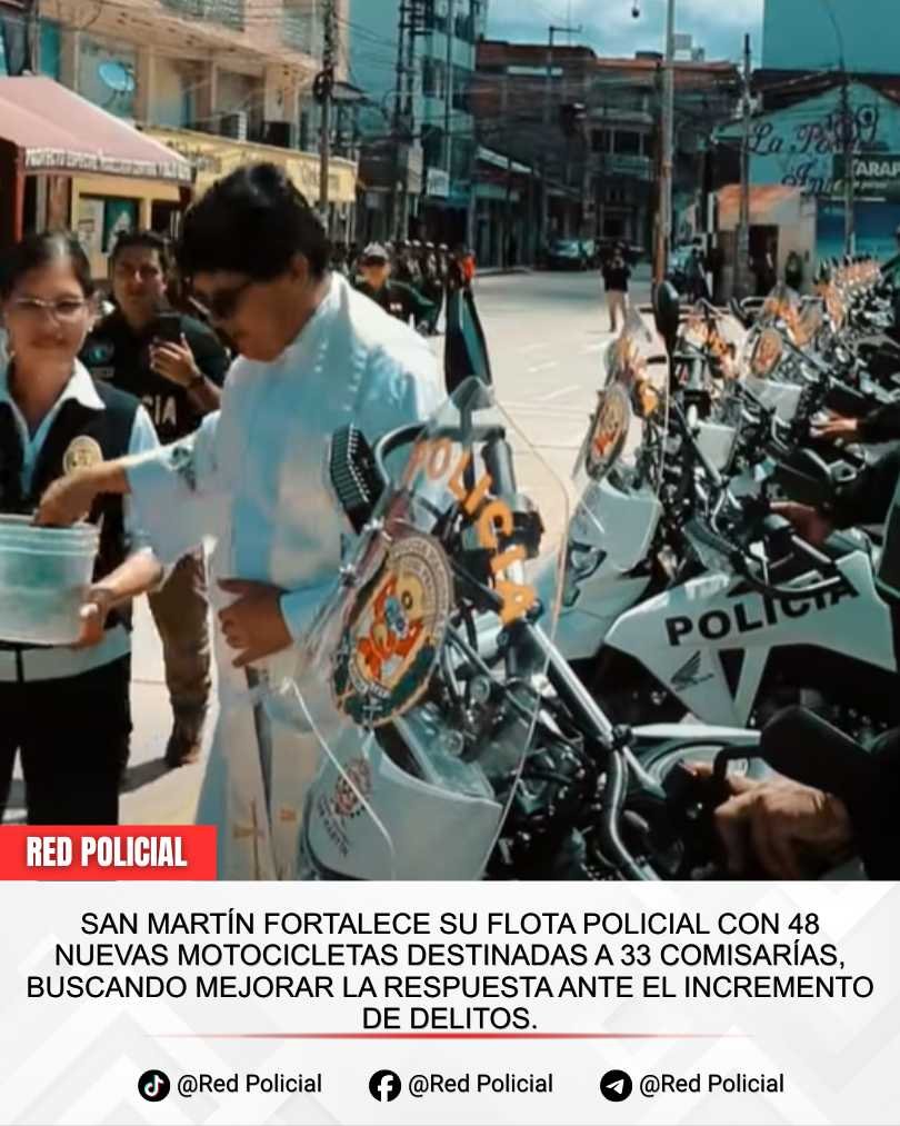 Imagen: San Martín: Entregan 48 motocicletas para reforzar seguridad regional 