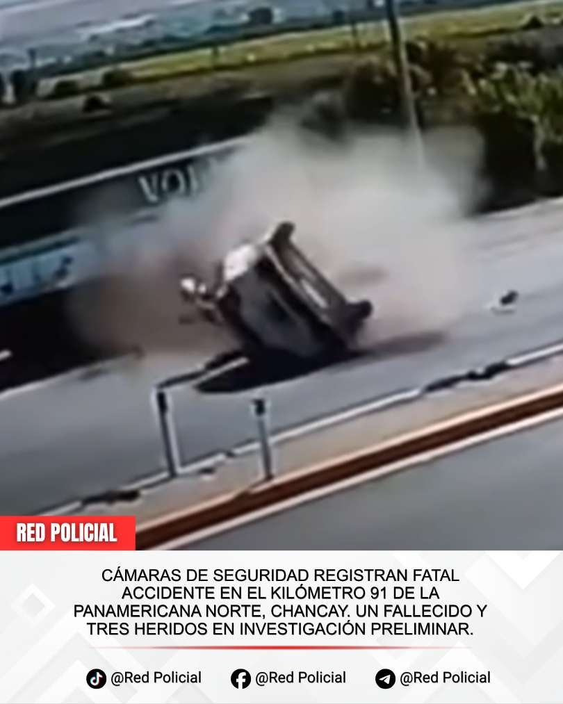 Imagen: Accidente en Chancay: Cámaras captan tragedia en la Panamericana Norte 