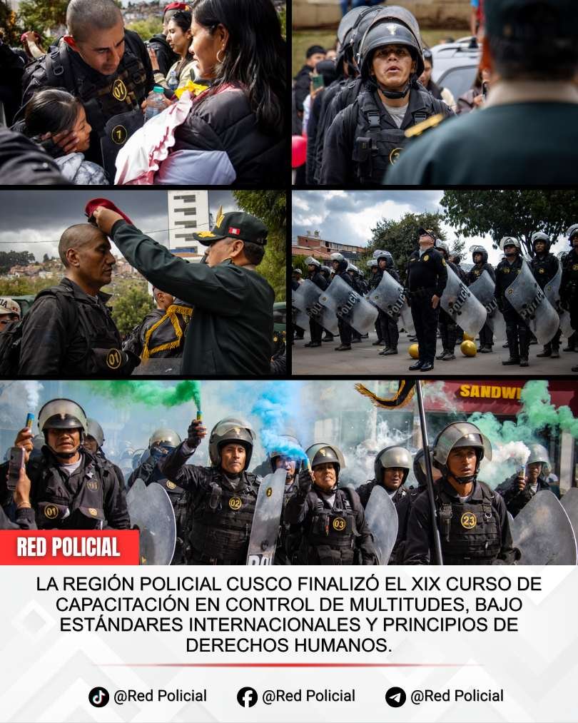 Imagen: Cusco: Clausuran curso sobre uso de la fuerza y control de multitudes 