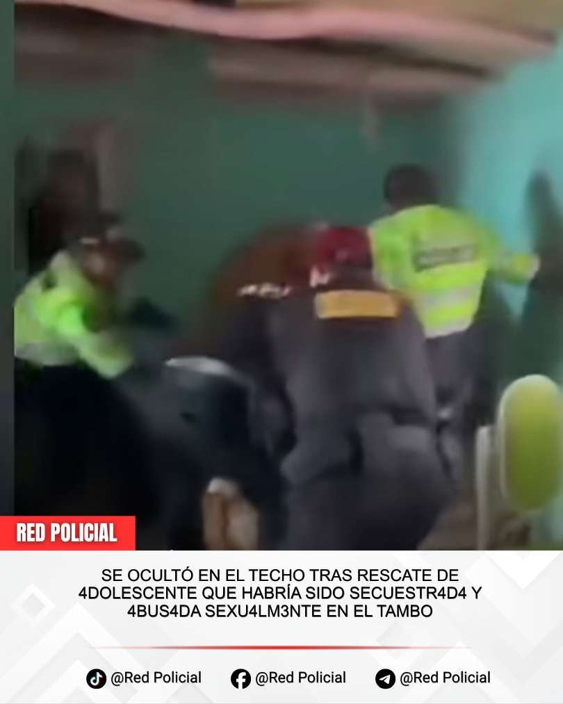 Imagen: Rescate de menor y captura de implicado en El Tambo: caso en investigación 