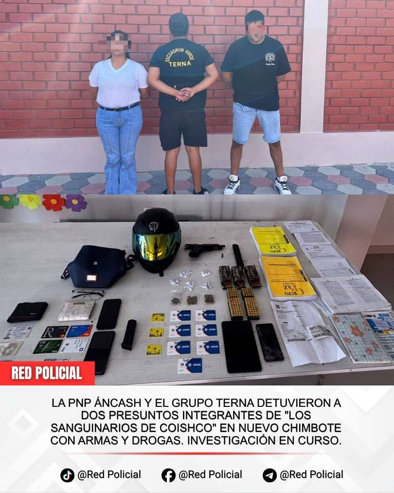 Imagen: PNP Áncash desarticula presunta banda Los Sanguinarios de Coishco 