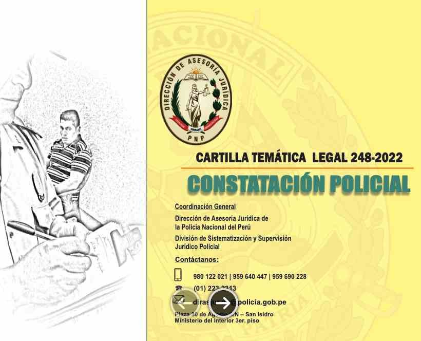 Archivo tipo Imagen sobre: Constataciones Policiales, Procedimientos y Delitos (Cartilla 248-2022) 