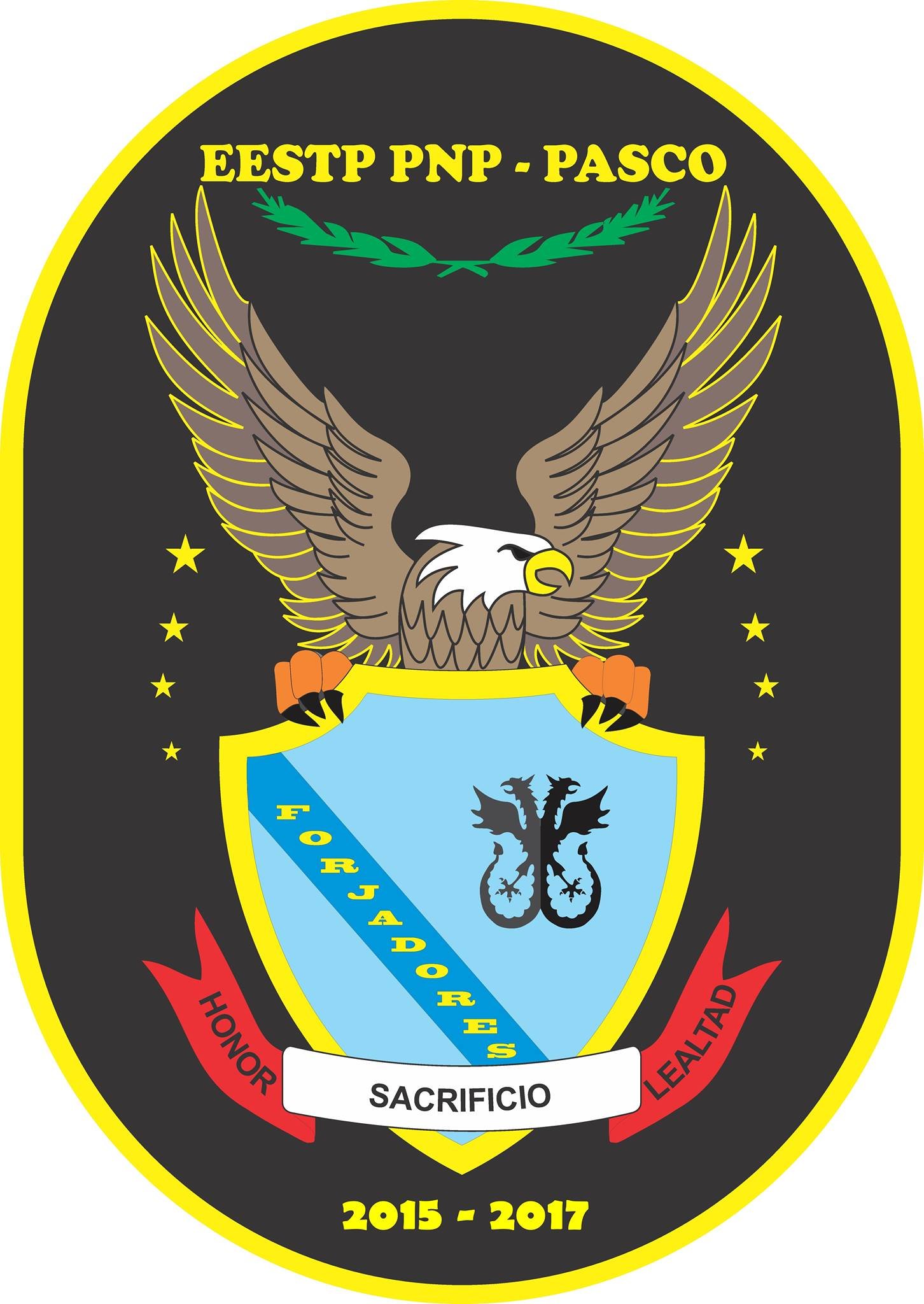 Archivo tipo Imagen sobre: Escudo de La Promoción PNP Forjadores de la Paz 2015-2017 Pasco 