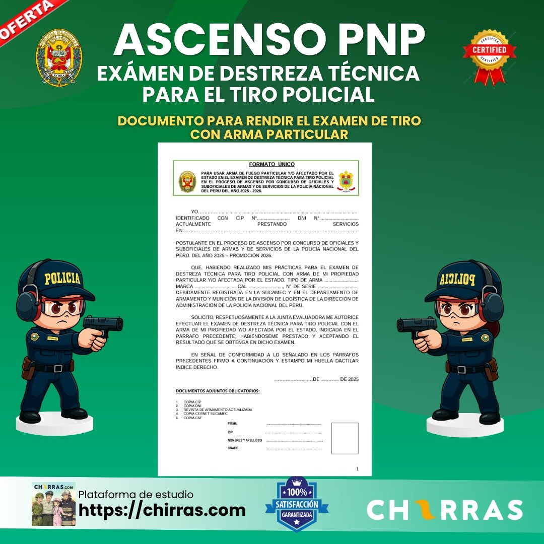 Archivo tipo Imagen sobre: Formato unico para el Examen de Tiro con Arma Particular 
