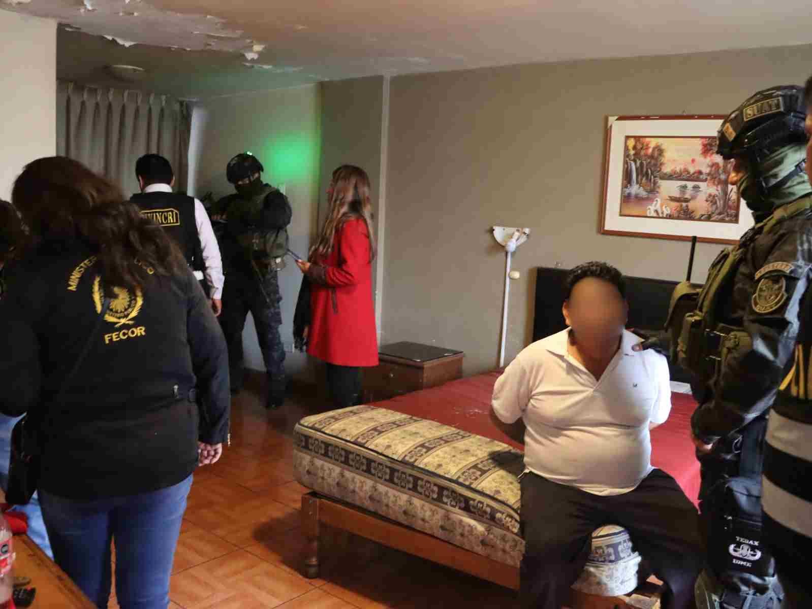 Detenidos de la organización criminal de la Los Vaticanos del Sur en Arequipa