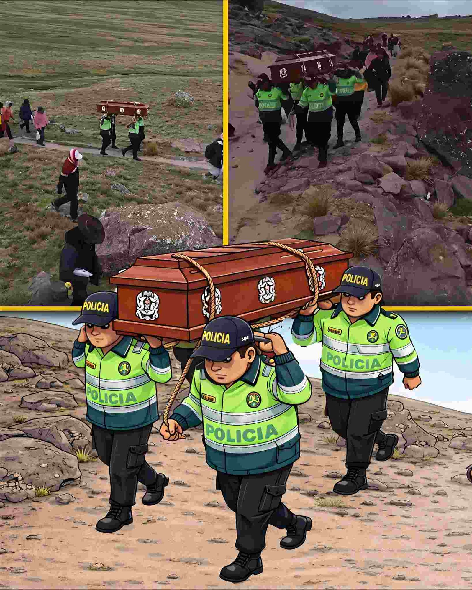 Archivo tipo Imagen sobre: PNP APOYÓ A MADRE DE 90 AÑOS EN SEPELIO DE SU HIJO EN AYACUCHO 